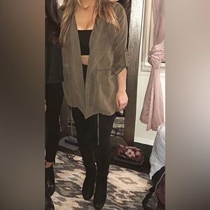 Blue Blush light sage jacket with hood